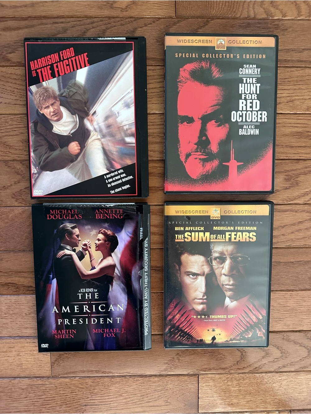 DVD The American President Sum of all Fears The Hunt for Red October Fugitive